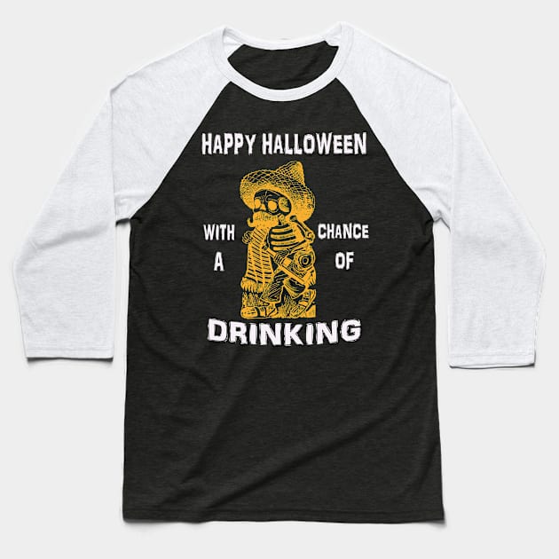 HAPPY HALLOWEEN Baseball T-Shirt by daisycat